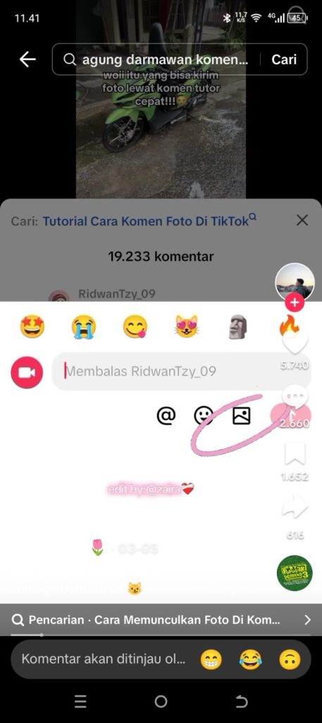 Cara Komen Pakai Foto Di Tiktok